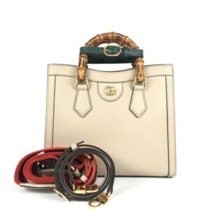 グッチ バンブー ダイアナ ハンドバッグ レザー