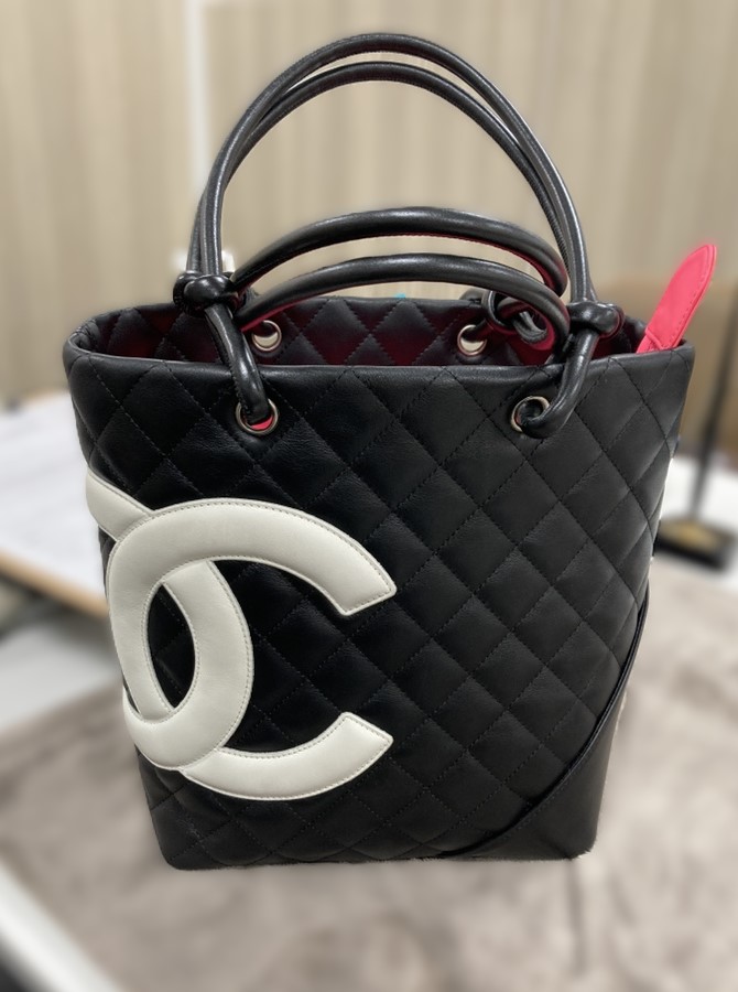 シャネル カンボンライン トートバッグ