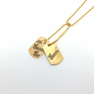 グッチ ドックタグ ネックレス K18YG