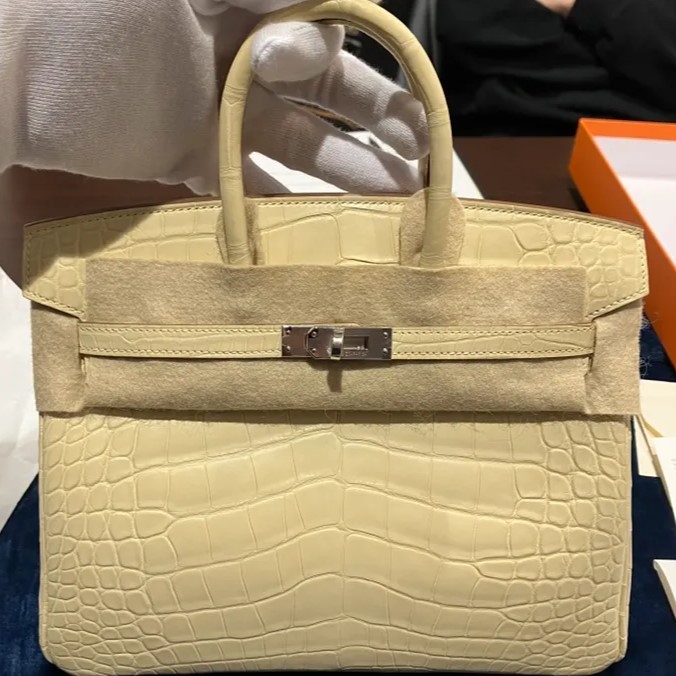 エルメス　バーキン25 　クロコダイル　W刻印