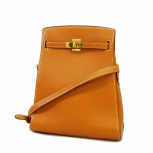エルメス ケリースポーツPM ショルダーバッグ ブラウン×ゴールド金具 ○T刻印