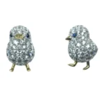 ギメル K18/Pt950 ダイヤモンド ピアス