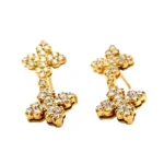 スタージュエリー K18 ダイヤ ピアスイヤリング 0.23・0.23 ct
