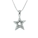 スタージュエリー K18 ダイヤ ネックレス 0.11ct
