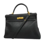 エルメス ケリー35 ハンドバッグ レザー □D刻印 ゴールド金具