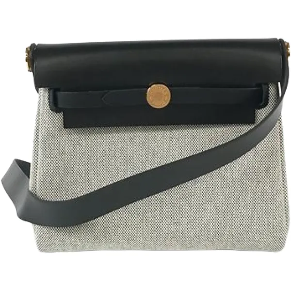 エルメス エールバッグジップ20 ショルダーバッグ キャンバス Ｋ刻印 ゴールド金具