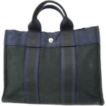 エルメス フールトゥPM ハンドバッグ キャンバス シルバー金具