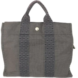 エルメス エールラインPM ハンドバッグ キャンバス シルバー金具