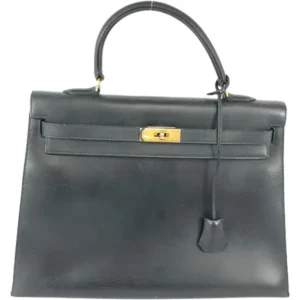 エルメス ケリー35 ハンドバッグ レザー ○W刻印 ゴールド金具