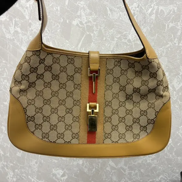 グッチ　GGキャンバス　ジャッキー　シェリーライン　ショルダーバッグ