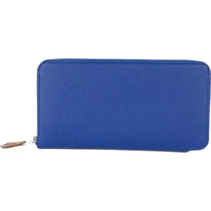 エルメス アザップロングシルクイン 財布 レザー U刻印 シルバー金具