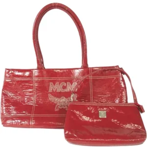 MCM ショルダーバッグ パテントレザー