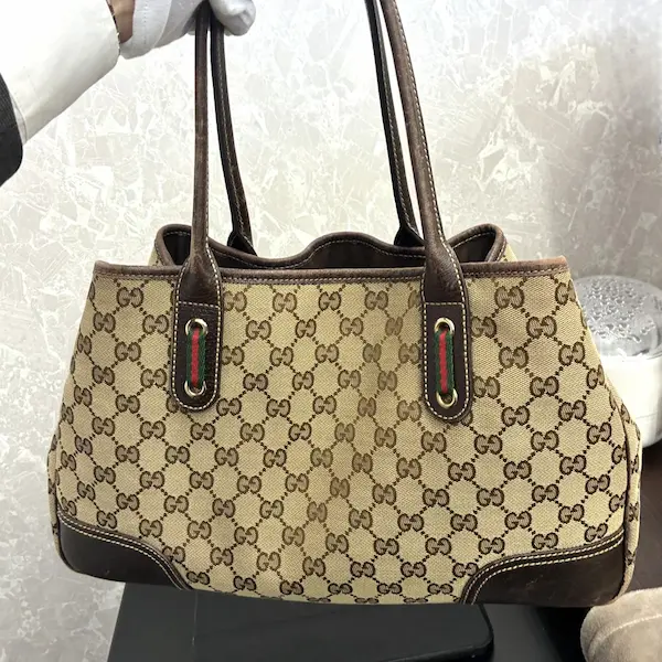 グッチ　GGキャンバス　プリンシー　シェリーライン　トートバッグ