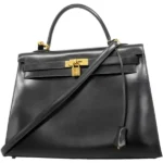 エルメス ケリー35 ハンドバッグ レザー ○U刻印 ゴールド金具
