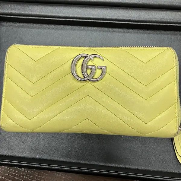 グッチ　GGマーモント　ラウンドファスナー　長財布