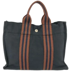 エルメス フールトゥPM ハンドバッグ キャンバス シルバー金具