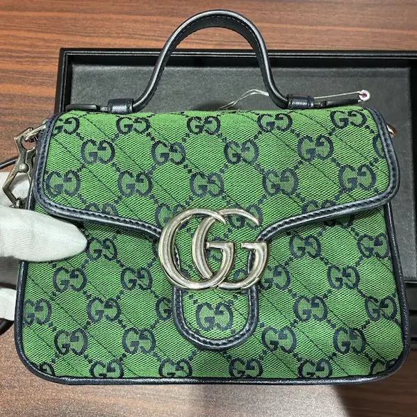 グッチ　GGマーモント　マルチカラー　2WAY　トップハンドルバッグ