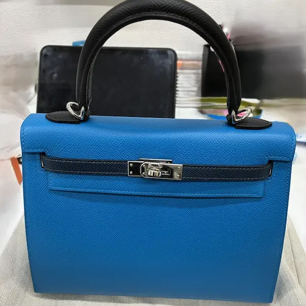 エルメス　ケリー25　トリコロール　W刻印