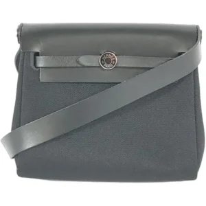 エルメス エールバッグジップ20 ショルダーバッグ キャンバス シルバー金具
