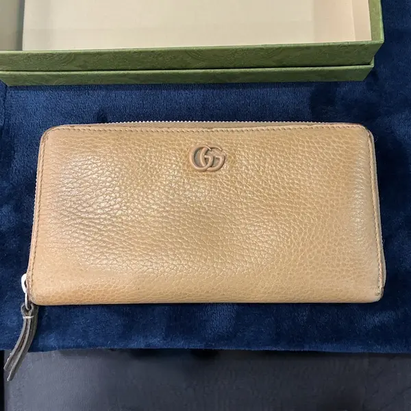 グッチ　GGマーモント　ダブルG　ジップアラウンドウォレット
