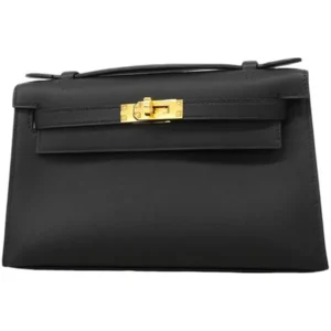 エルメス ポシェットケリー ハンドバッグ レザー K刻印 ゴールド金具