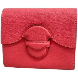 エルメス ポートフォリオ 財布 レザー D刻印 シルバー金具