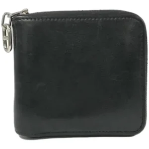 エルメス ジップアンゴー 財布 レザー U刻印 シルバー金具