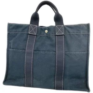 エルメス ドーヴィルMM トートバッグ キャンバス シルバー金具