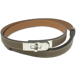 エルメス ケリー ベルト レザー W刻印 シルバー金具