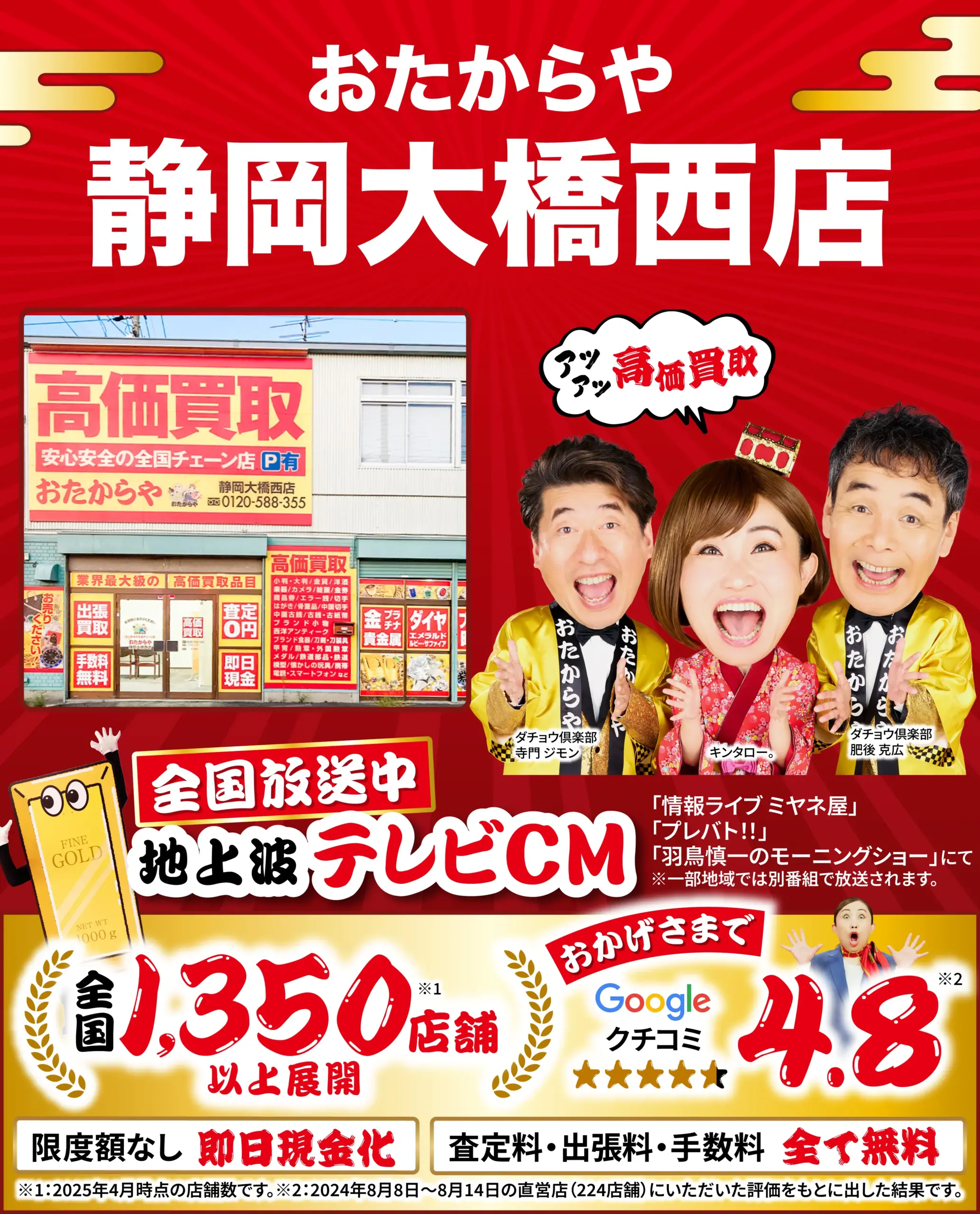 ダイヤモンド・宝石高価買取！googleクチコミ4.8、世界1,200店舗以上！