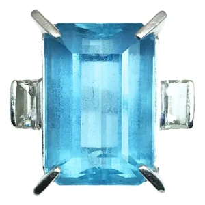 Pt･Pm900 アクアマリン ダイヤモンド リング 8.95ct 0.59ct