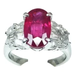 Pt･Pm900 ルビー・ダイヤモンド リング 4.03ct 0.87ct