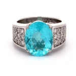 パライバトルマリン リング 3.91 ct