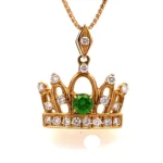 K18 デマントイドガーネット ダイヤモンド ネックレス 0.25ct 0.25ct