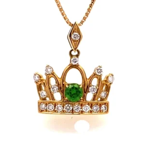 K18 デマントイドガーネット ダイヤモンド ネックレス 0.25ct 0.25ct