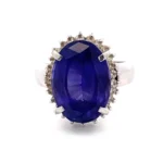 Pt･Pm900 タンザナイト ダイヤモンド リング 9.08ct 0.48ct