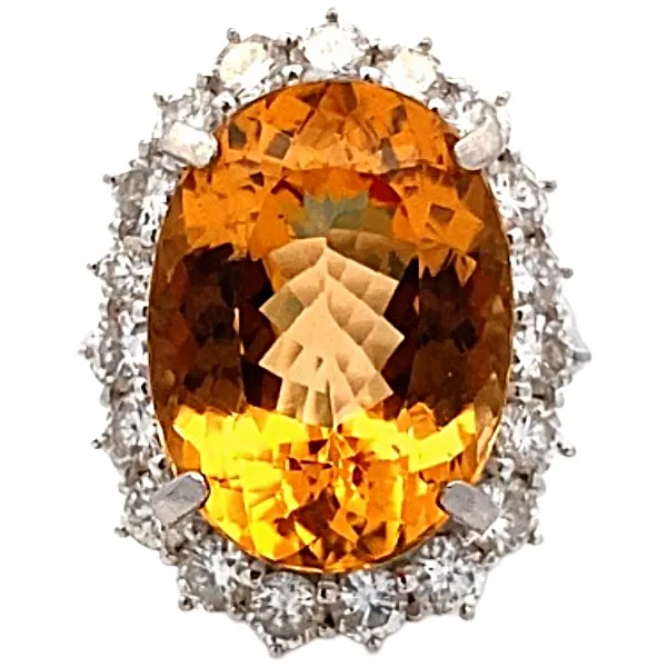 トパーズ・ダイヤ リング 15.92ct 2.035ct