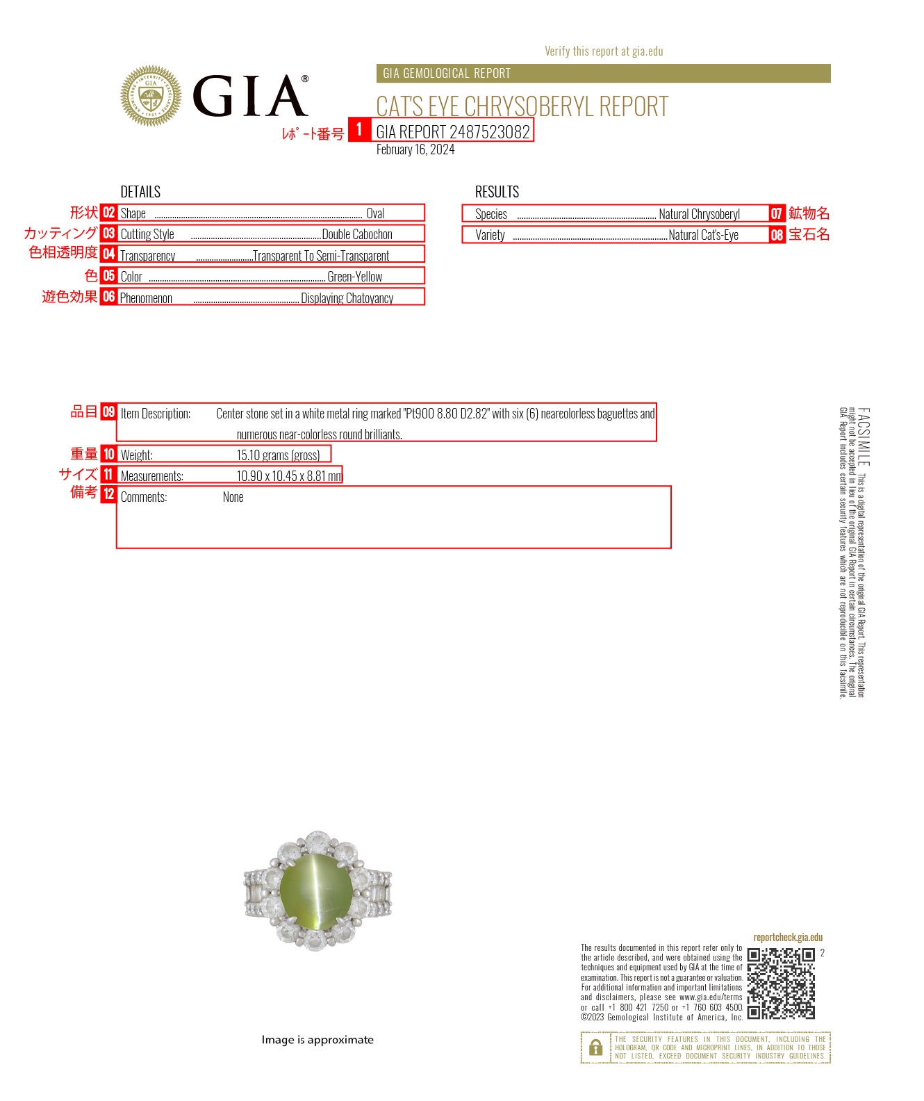 GIA鑑定書