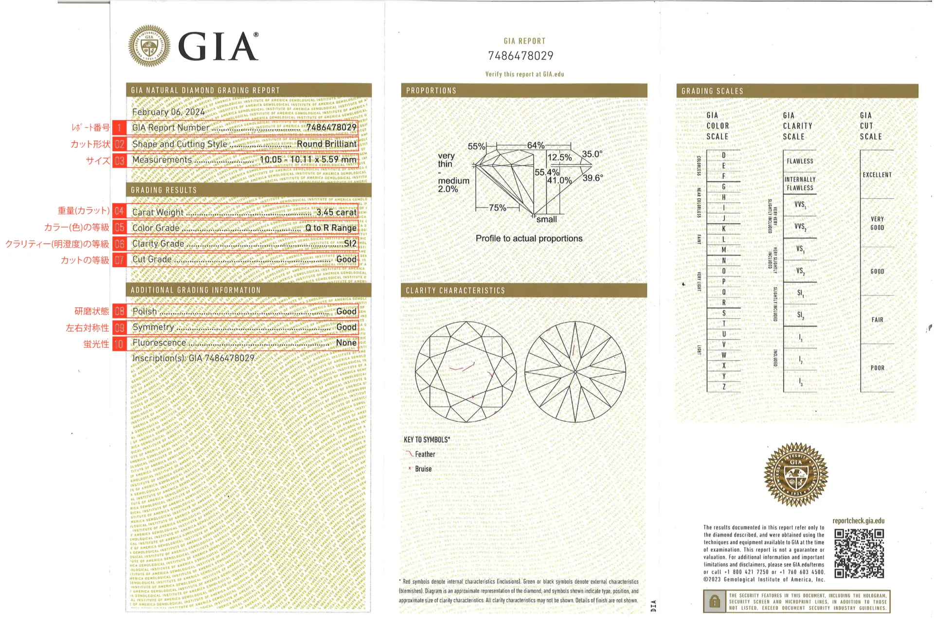 GIA鑑定書