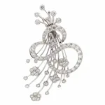 K18WG ダイヤモンド ブローチ 4.99 ct