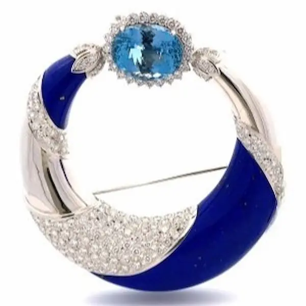 アクアマリン ブローチ 12.16 ct
