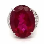 Pt･Pm900 ピンクトルマリン ダイヤモンド リング 16.026ct 0.33ct