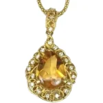 シトリン ダイヤモンド ネックレス 7.25ct