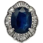 Pt･Pm900 サファイア ダイヤモンド 7.55ct 1.61ct
