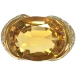 シトリン ダイヤ リング 7.5ct