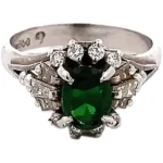 ガーネット・ダイヤ 指輪 0.94ct