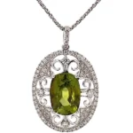 スフェーン ダイヤ ネックレス 6.1ct