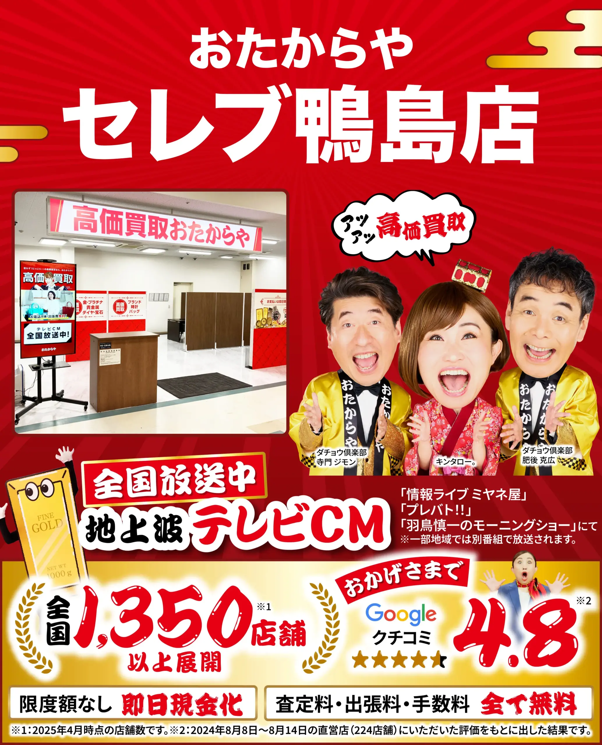ダイヤモンド・宝石高価買取！googleクチコミ4.8、世界1,200店舗以上！