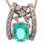 Pt･Pm900 パライバトルマリン ダイヤ ネックレス/ペンダントトップ 1.007ct 4.8g