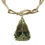 K18 クォーツ（水晶）ダイヤ ネックレス/ペンダントトップ 42.34ct 46.3g